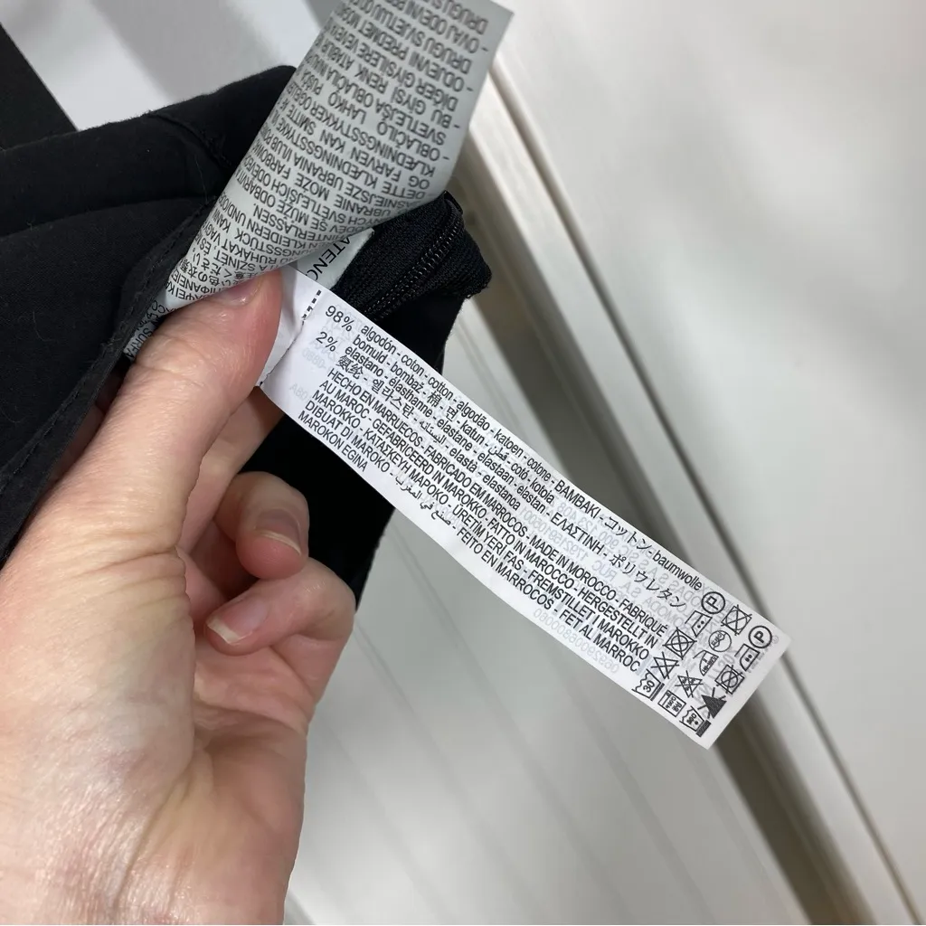 Zara Black Cropped Technical Utility Buckle Clip‎ Strap Cotton Tank Top Size XL - Image 5