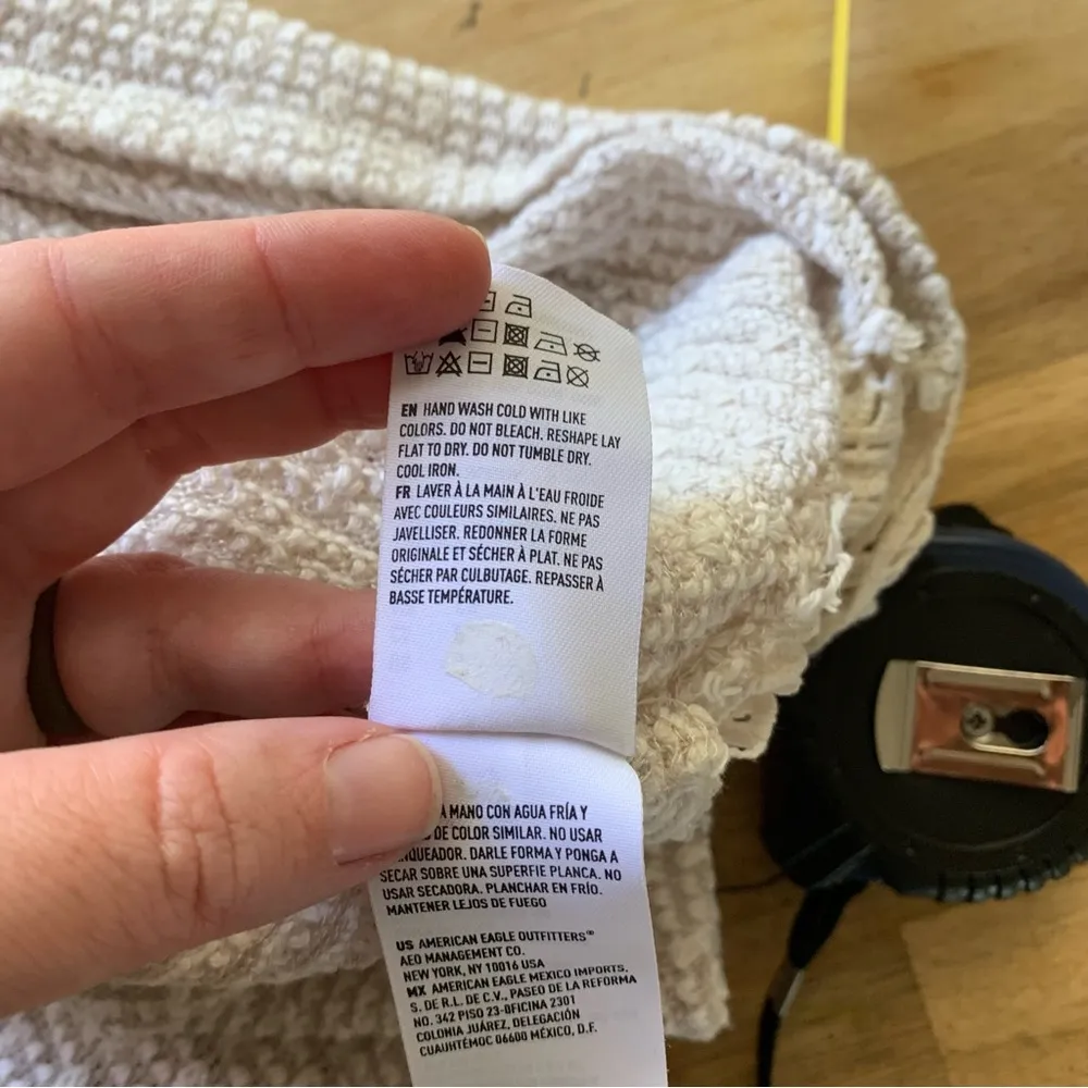 Outfitters Beige Chunky Knit Tee S - Image 7