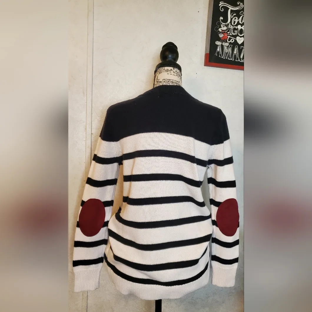 Market & Spruce Black and White Striped Sweaterack Size:S - Image 3