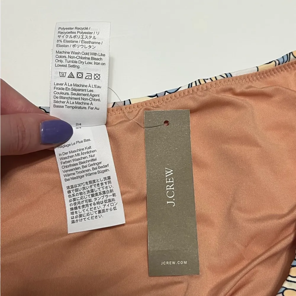 J. Crew Active Curved Waist Cheeky Bikini Bottom in Kaleidoscope Print Size XXL - Image 7