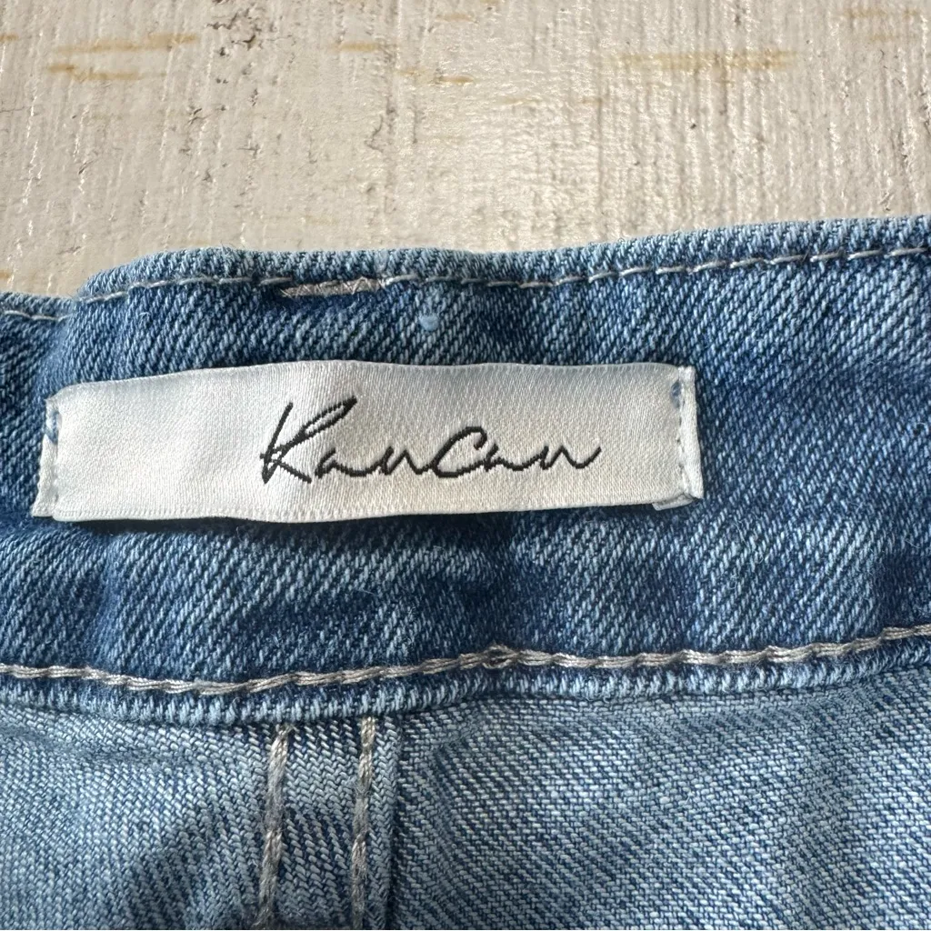 KanCan Aspen High Rise‎ Wide Flare Jeans size 13 Waist 30 Cargo Pockets Stretch Blue - Image 8