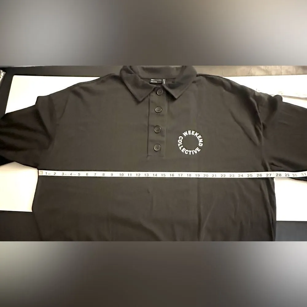 ASOS Weekend Collective Oversized Mini Collared Dress with Logo - Image 3