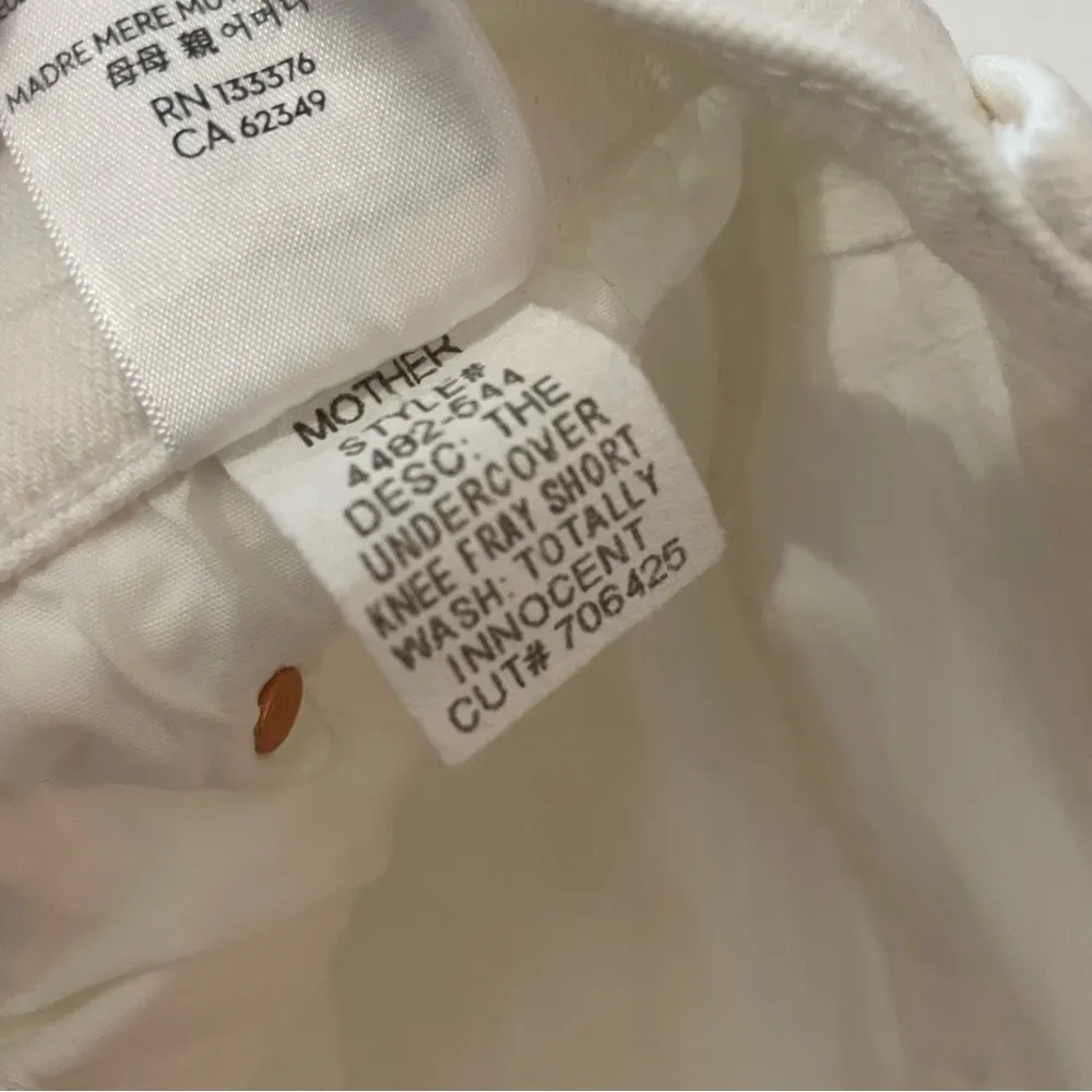 MOTHER The Undercover Knee Fray Short in Totally Innocent Women’s Sz 27 - Image 9