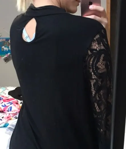 Joseph A Black Bell Sleeve Top - Image 3