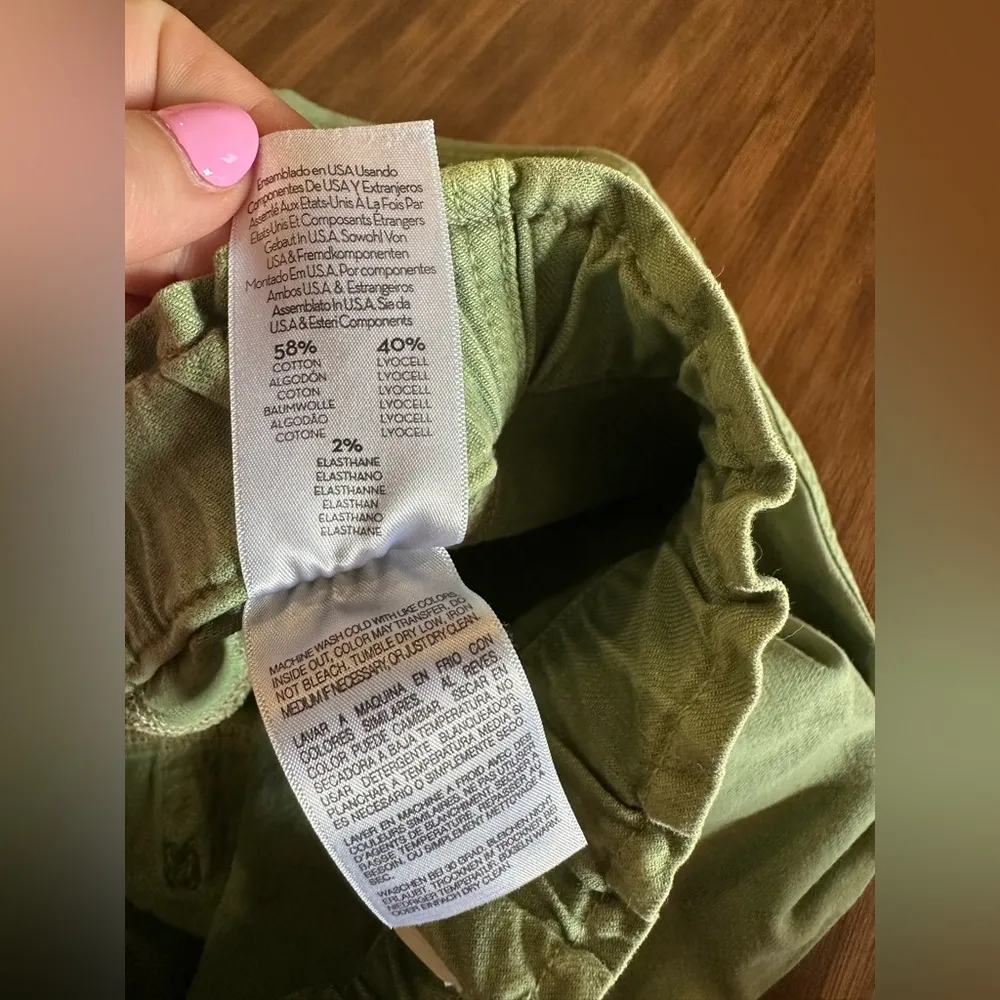 MOTHER The Springy Ankle Pants Jeans High Rise Straight Leg loden frost sz 29 Green - Image 5