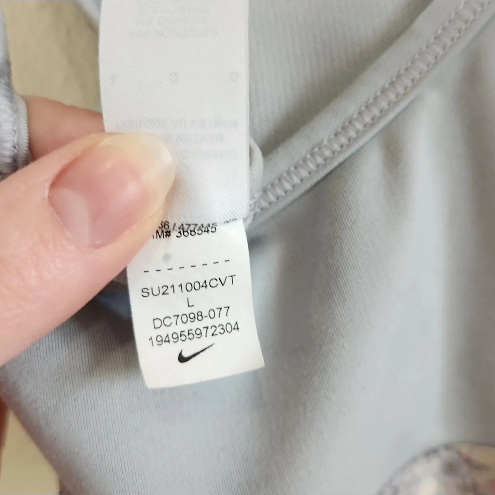 Nike Gray Pink Floral Trim Lightweight Low Impact Bralette Top Sports Bra Large - Image 6