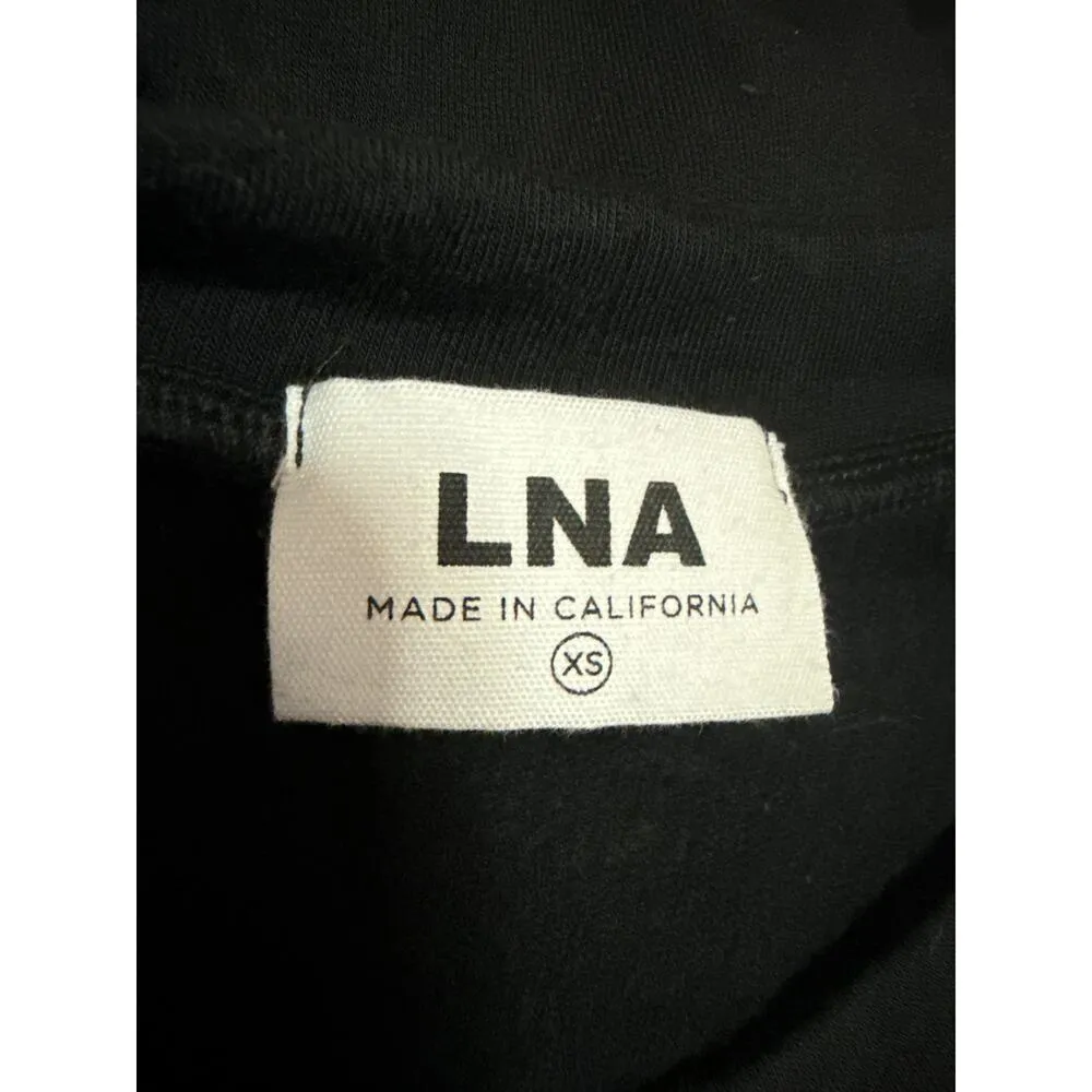 LNA Women's Black Long Sleeve Cutout Crew Neck Sweater Sweatshirt Top Size XS - Image 3