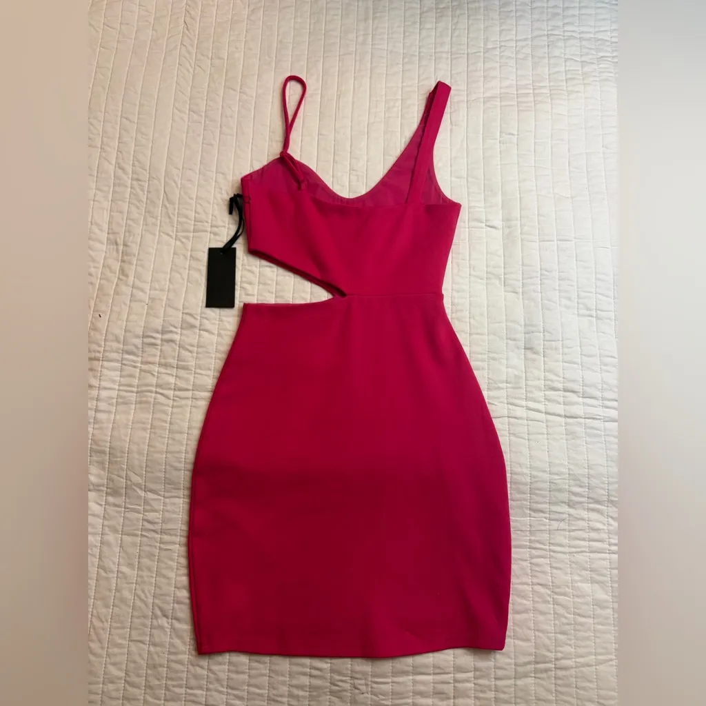 Revolve H:OURS Lambert Mini Dress in Hot Pink NWT - Image 4