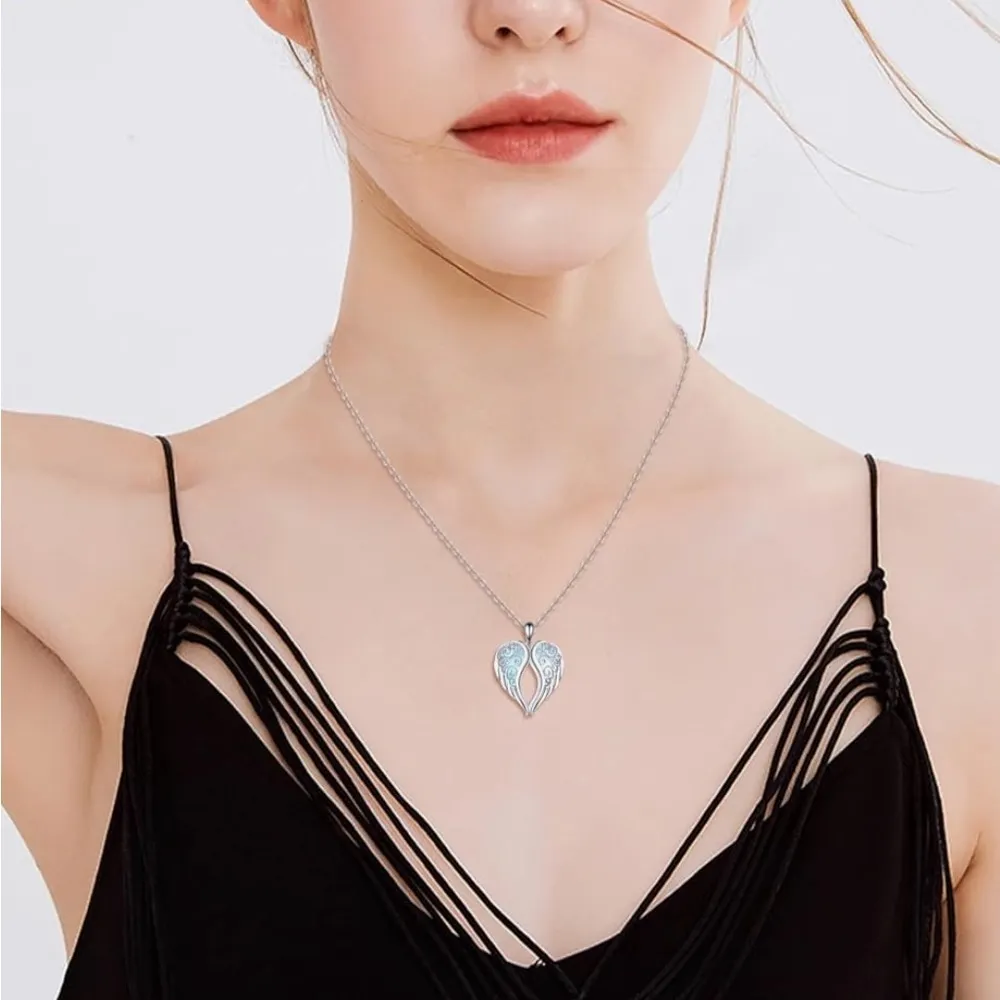 Sterling Silver Angel Wing Necklace - Image 5