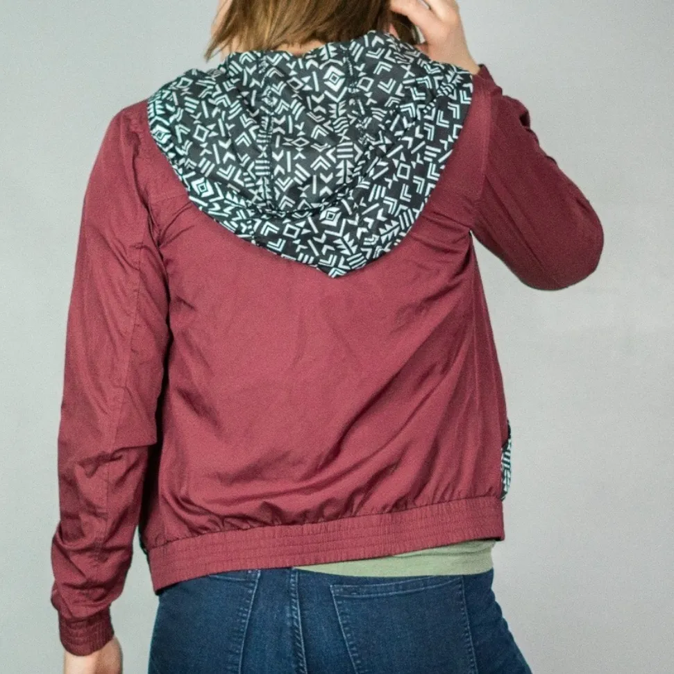 Empyre Large Maroon Windbreaker Jacket - Image 6