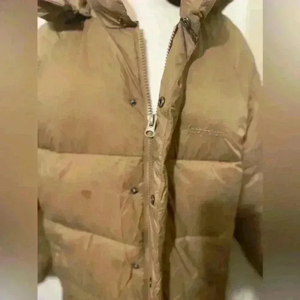 Iets Frans Thermore Insulated Puffer Jacket Large Removable Hood $124 Nordstrom Brown - Image 7