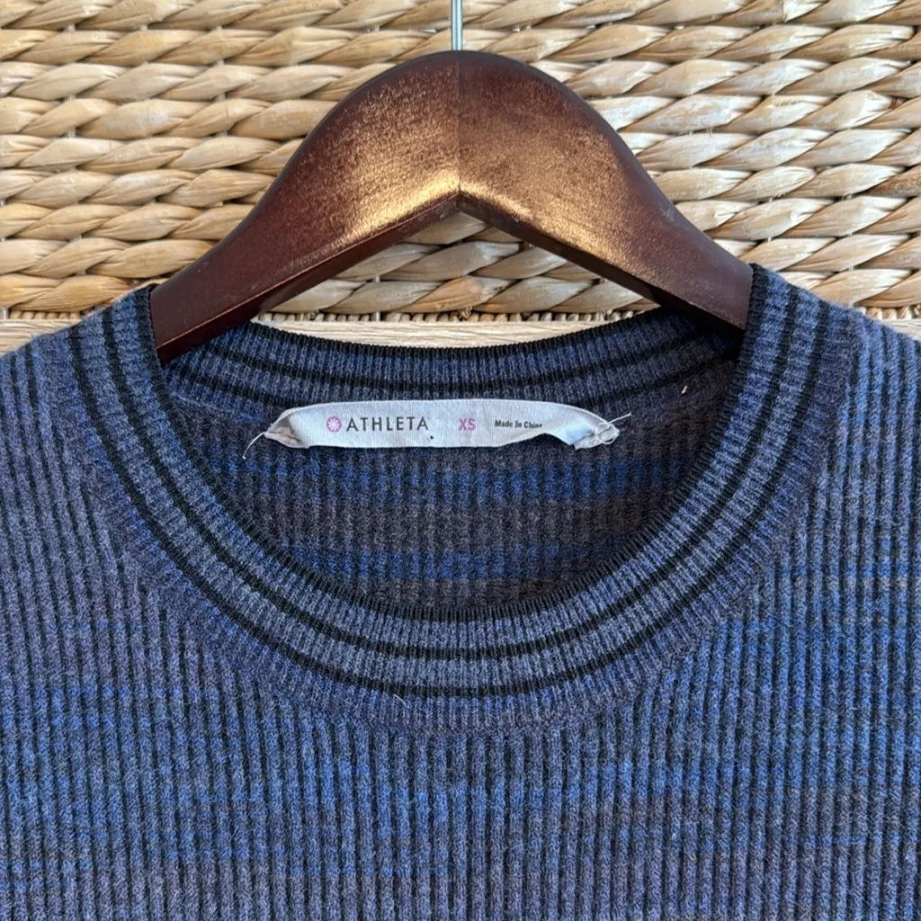 Athleta Space Dye Wool Blend Fit & Flare Rib Knit Dress, XS - Image 4