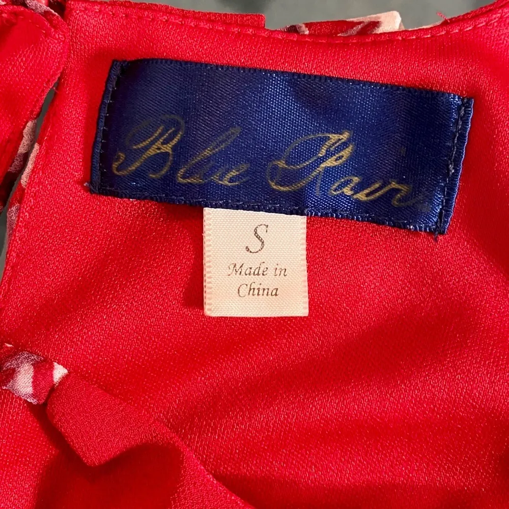 Red Floral Halter Dress - Image 4