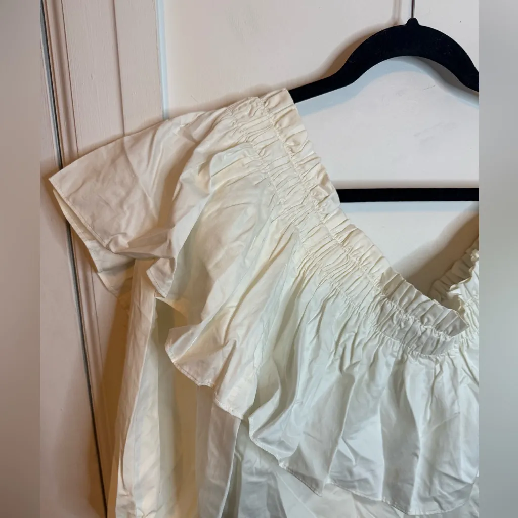 Alexis Barbie White Off the Shoulder Ruffle Blouse - Image 6
