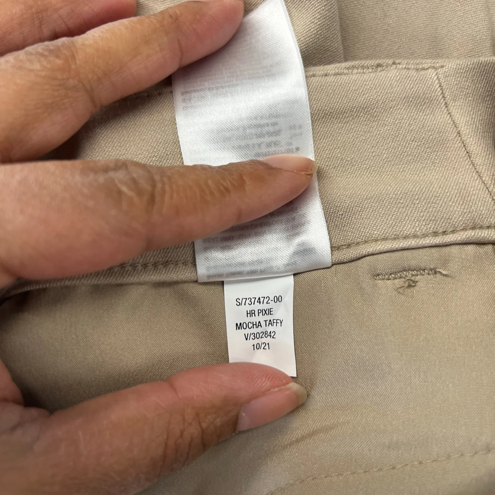 Old Navy Pixie Skinny Ankle Pants Womens 6 Petite Mocha Taffy High Waisted - Image 15