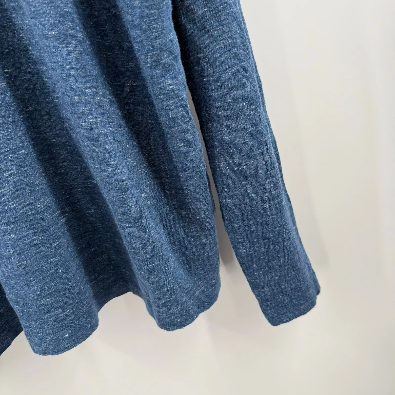 Eileen Fisher Top Size Small NEW 100% Organic Linen Blue Long Sleeve NWOT *Flaw - Image 9