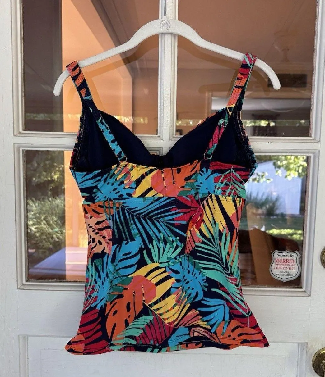 Lands’ End V-Neck Wrap Floral Tankini Swimsuit Top Slimming Size 6 Adjustable - Image 7