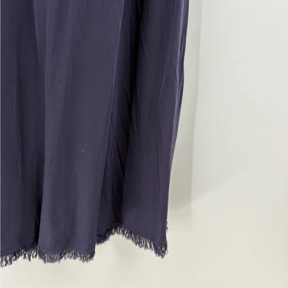 Nation ltd navy blue viscose coquette girly slip midi length dress size xs - Image 2