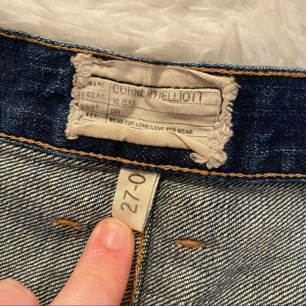 Current Elliott Studded Denim Shorts in Blue Size 27 - Image 6