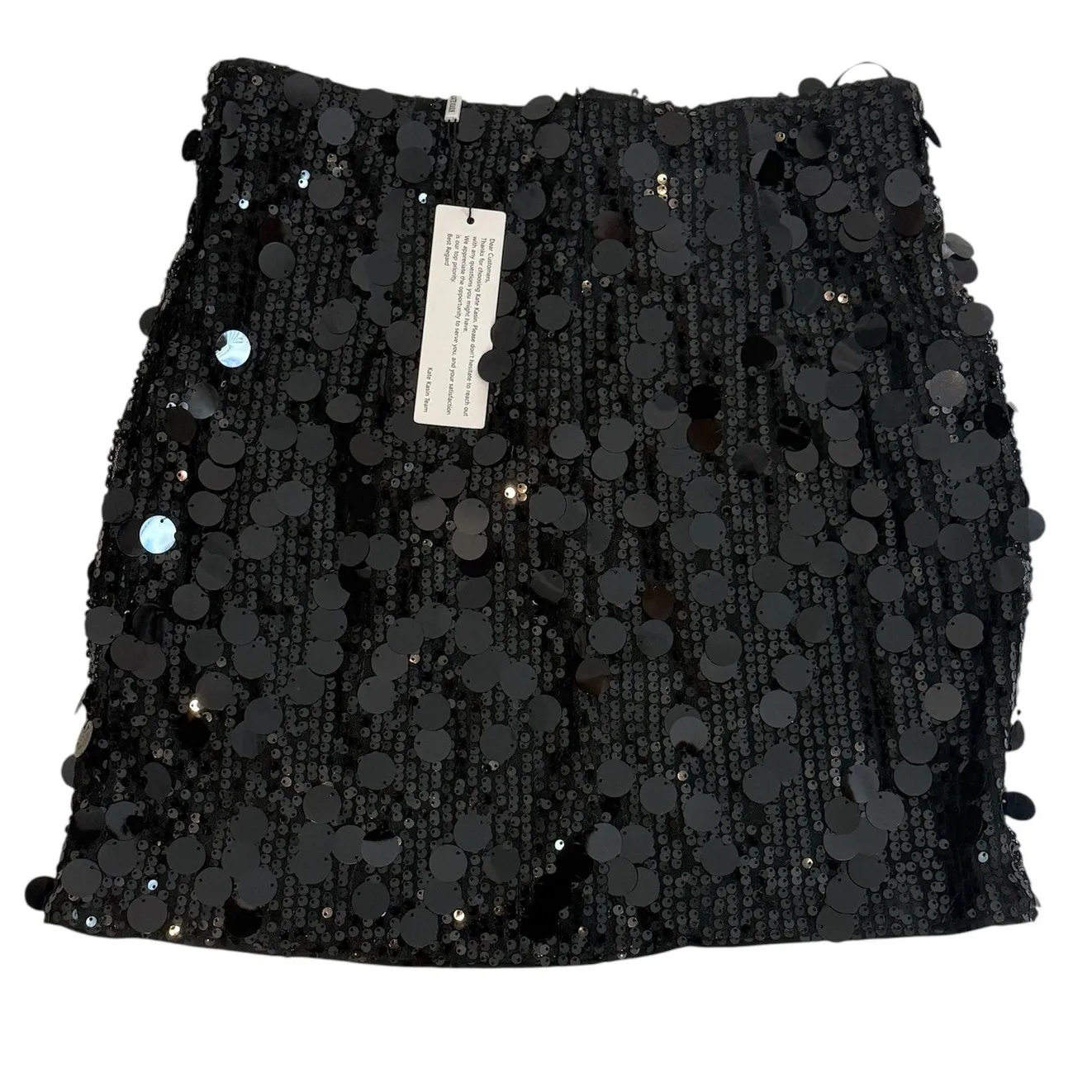 Kate Kasin medium sequin stretch mini skirt bodycon SK 2814 Black - Image 12