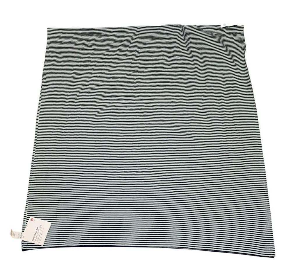 Lululemon Athletica NWT Vinyasa scarf black and blue stripe one size fits all - Image 2