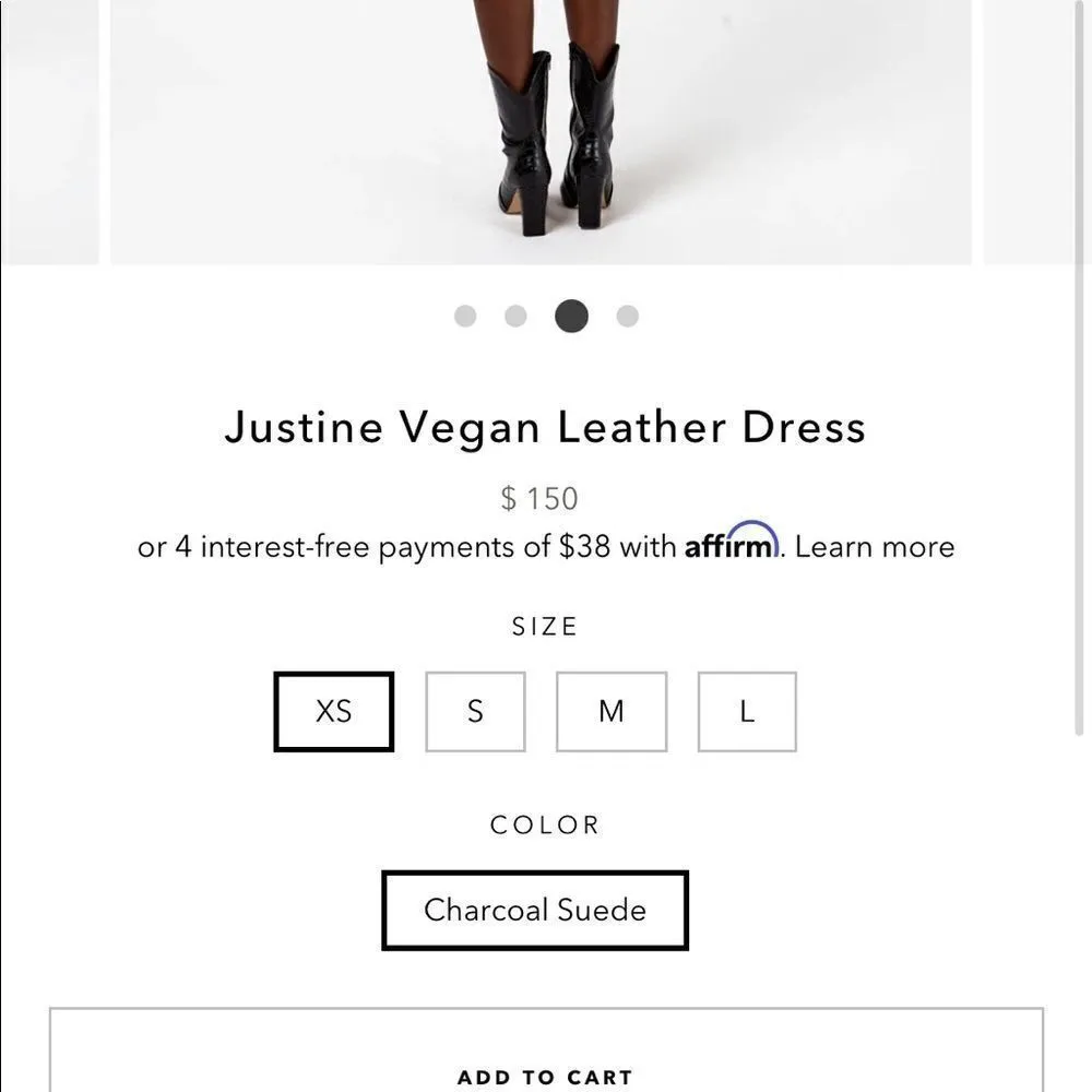 Astars Justine Vegan Leather Dress - Image 3