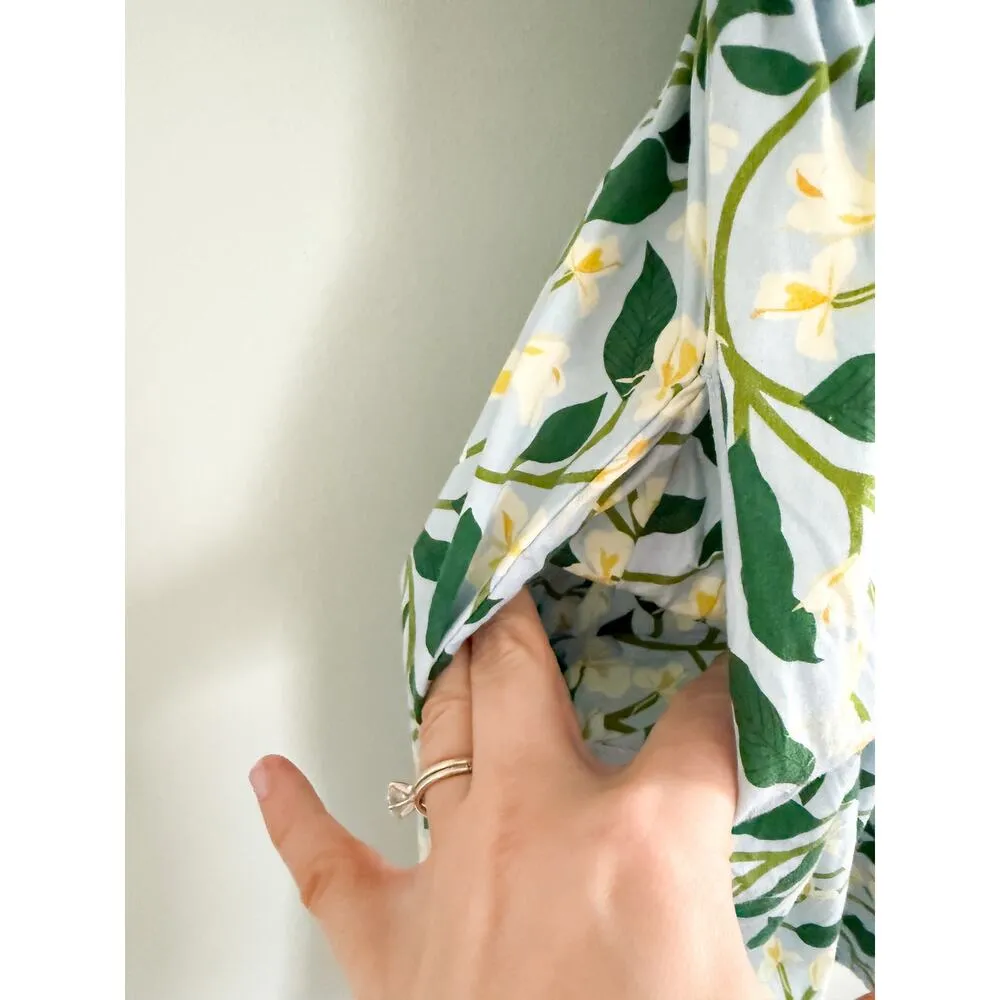 Agua by Agua Bendita | Horizonte Mini Dress in Celeste Blue Yellow Floral | XL - Image 3