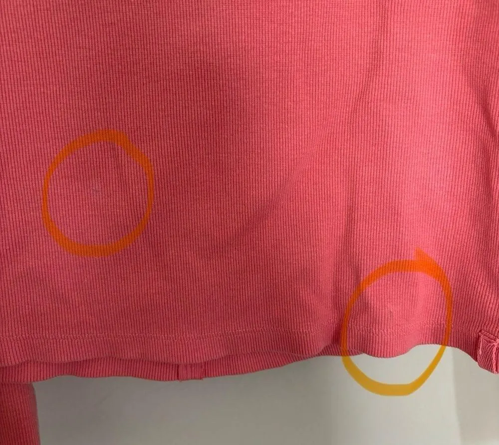 FREE PEOPLE Daisy Chain Cuff Long Sleeve Ribbed Cold Shoulder Top  Sz Med - Image 9