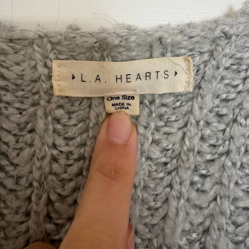 L.A. Hearts Gray & Rust Cardigan | One Size - Image 6