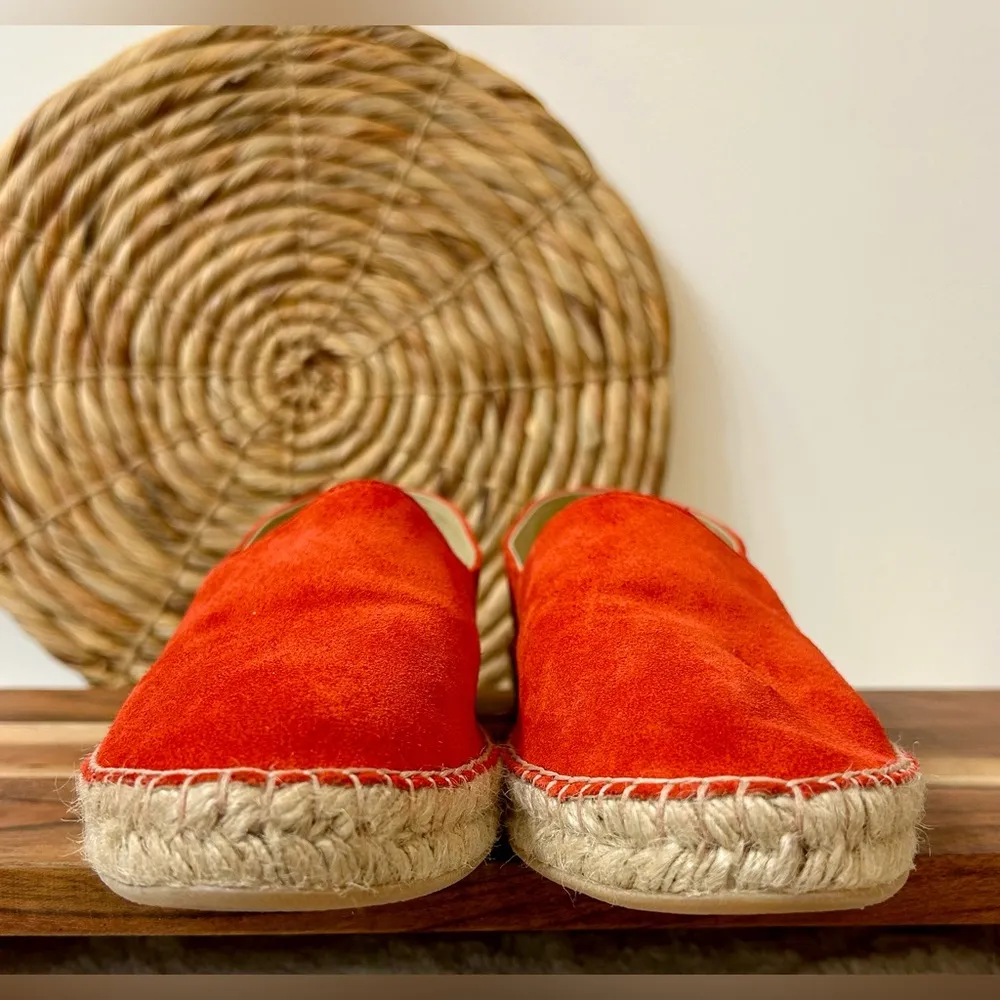 Bobbie’s Paris La Solaire Suede Espadrille in Blood Orange Size 38 - Image 9
