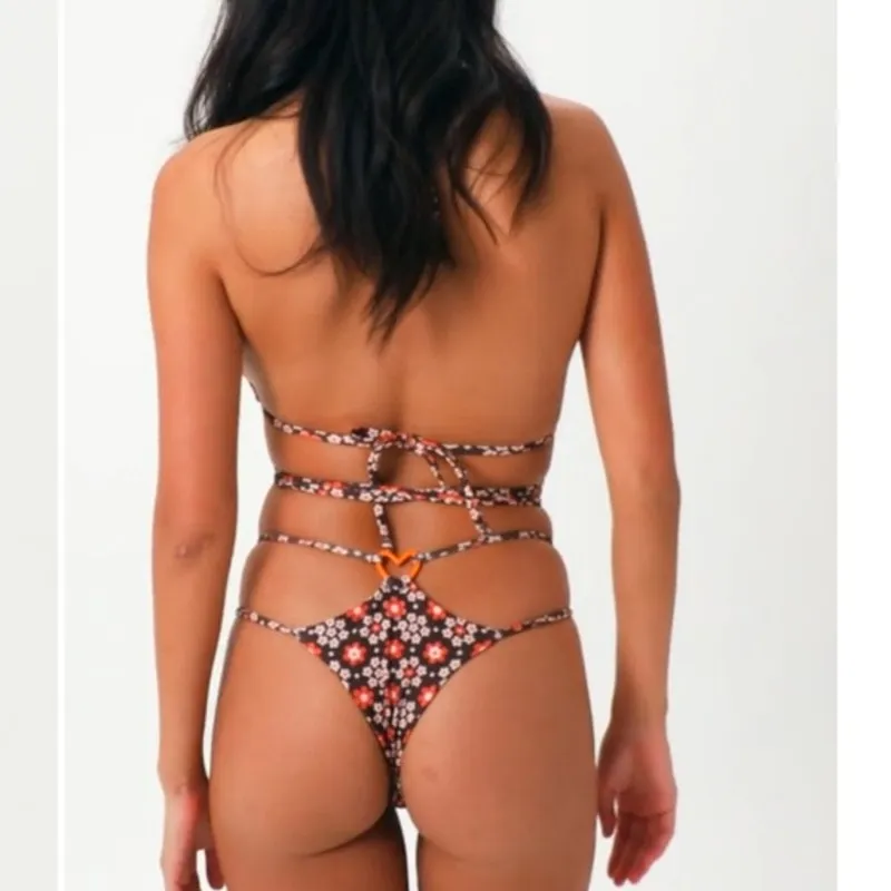 frankie's bikinis Frankie’s Bikinis Tatum Floral Triangle Bikini size S - Image 7