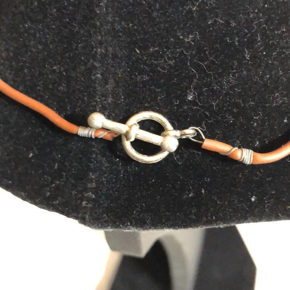 Handcrafted Artisan Pendant Necklace Blown Glass Circle Flower NWOT OOAK - Image 6