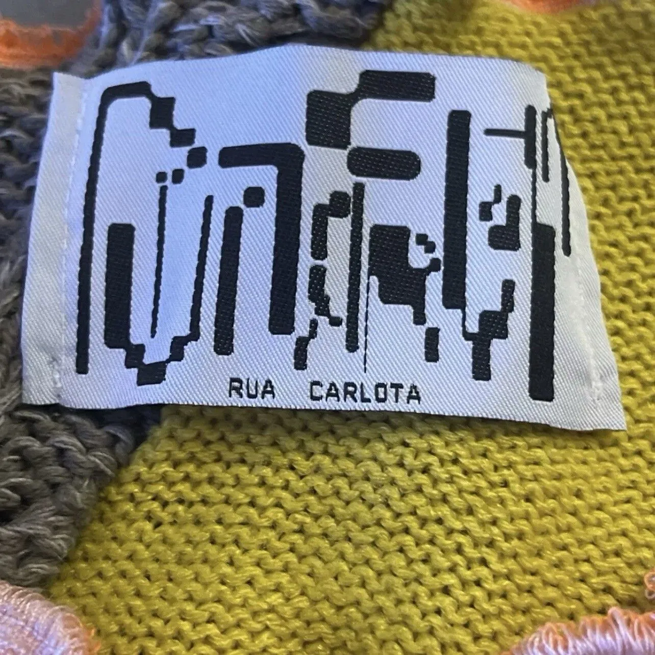 Rua Carlota Womens Sweater Handmade Vest Patchwork Preppy Geek Light Academia Size M - Image 12