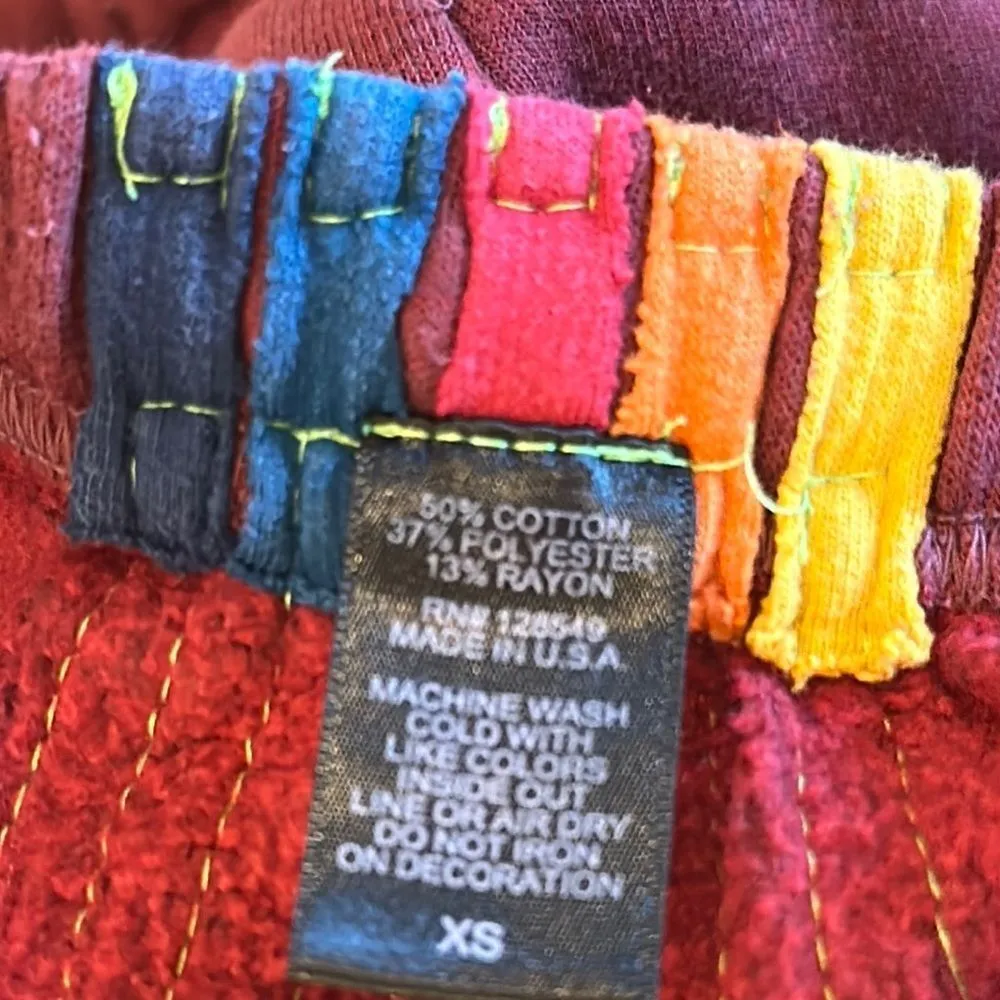 Aviator Nation Women’s Maroon Joggers with Colored Embroidered Side Stripes - XS - Image 5