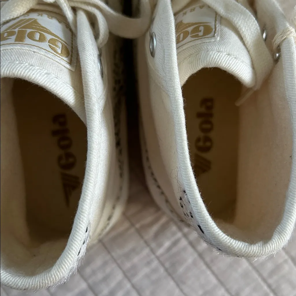 Gola off white Tennis Mark Cox High-Top retro old school Sneaker Women's 10 - Image 6