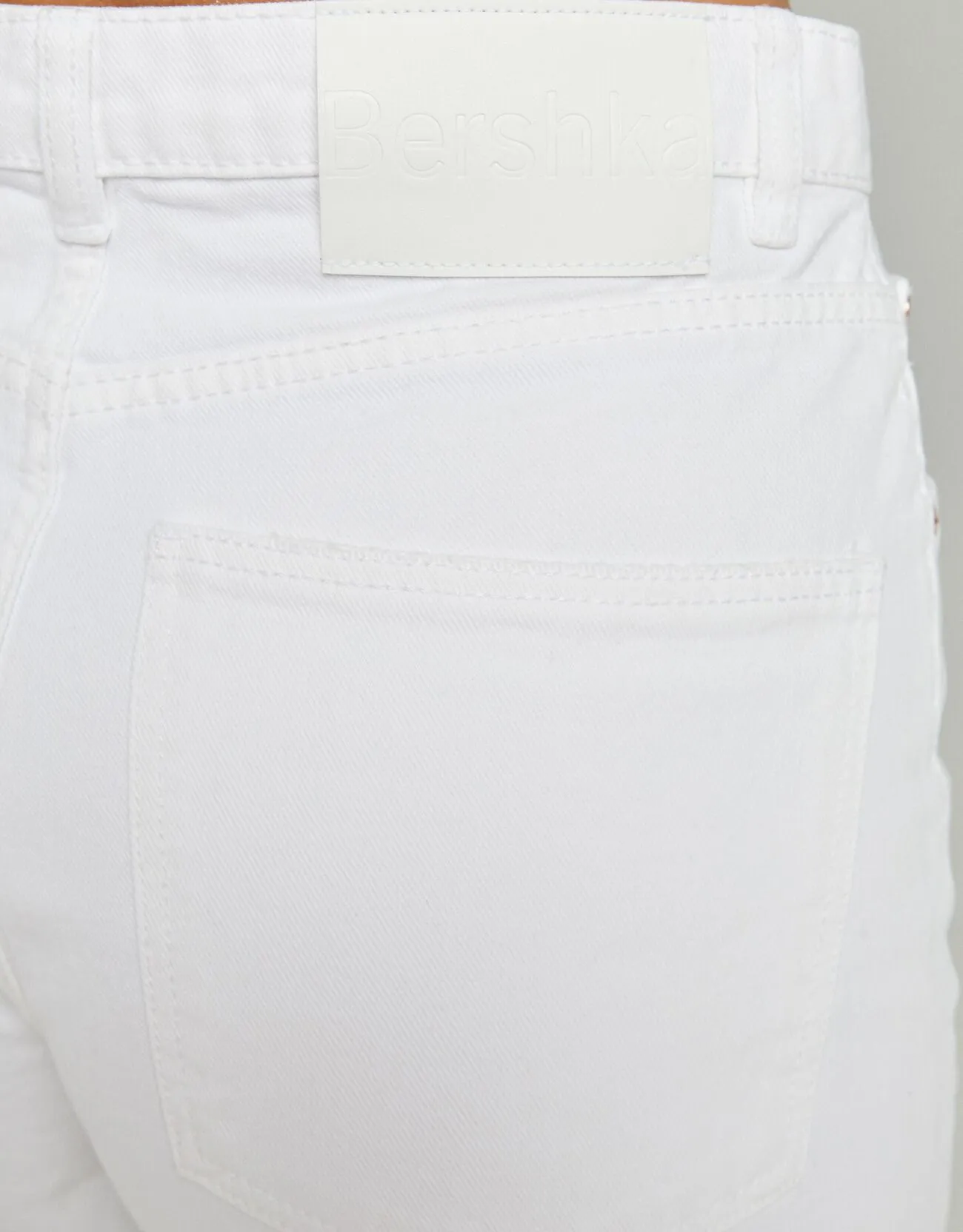 White High Waisted Straight Wide Leg Ripped Pants Denim Jeans - Image 5