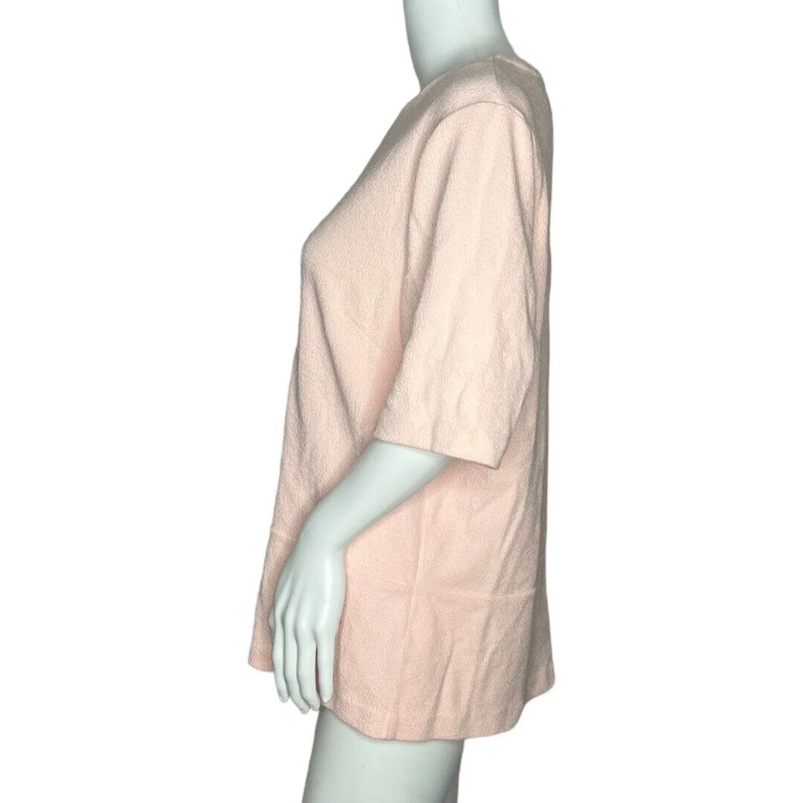 Talbots Shirt Womens XL‎ Blush Pink Textured Preppy Office Neutral Minimalist - Image 3