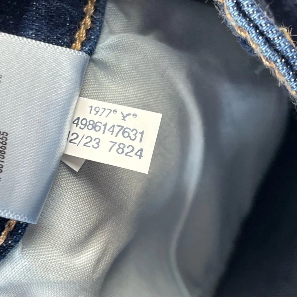 American Eagle AE Stretch Crossover‎ Waist Denim Mom Short 8 / 29 Dark Blue NEW - Image 7