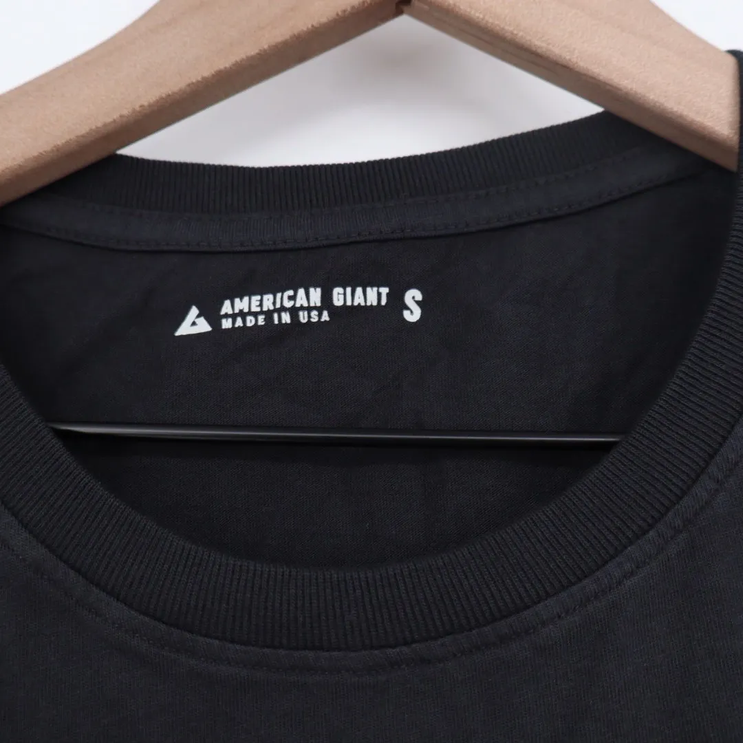 American Giant Classic Tee Black Crew Neck Short Sleeve Made in USA Size S - Image 3