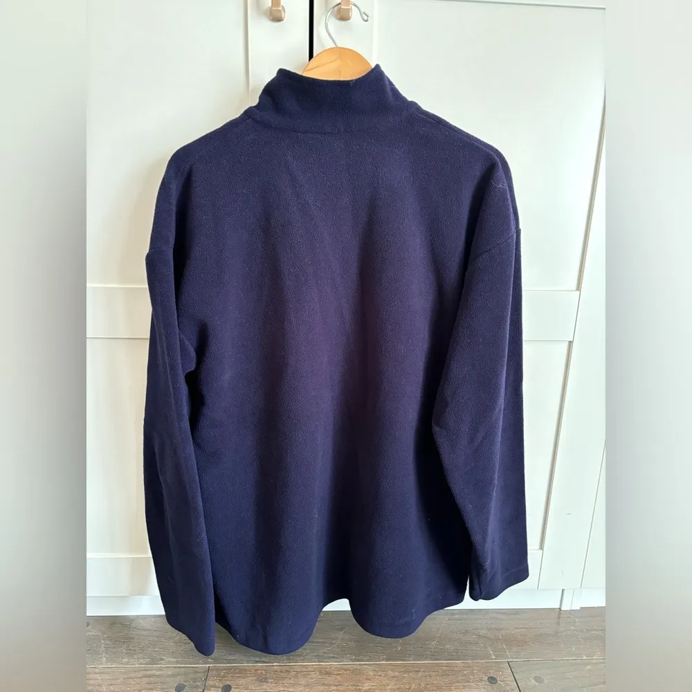 Vintage 90s Disney Tigger Embroidered Fleece Quarter Zip Sweater in Blue Size XL - Image 2