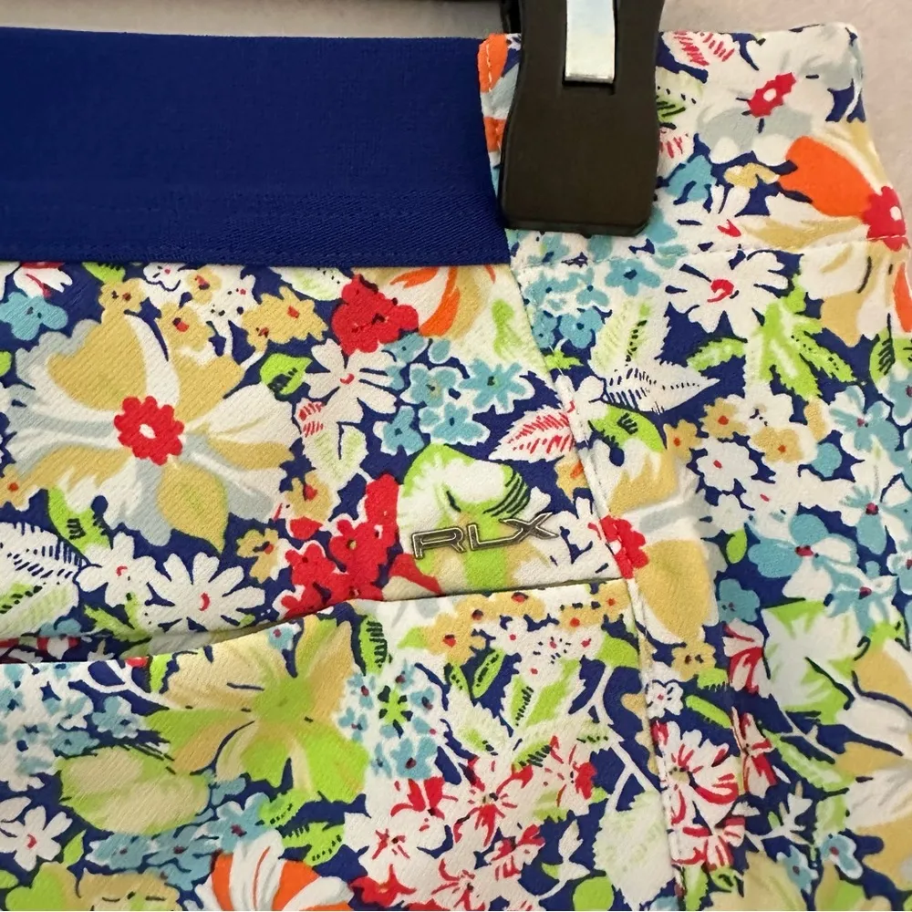 NWT RLX Ralph Lauren Women’s Golf Pants Floral Prints Stretch Mid Rise Size 10 Green - Image 10