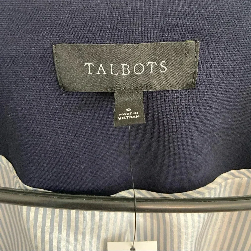 Talbots NWT Refined‎ Ponte Knits Jacket Size 6 Button Up Navy - Image 5