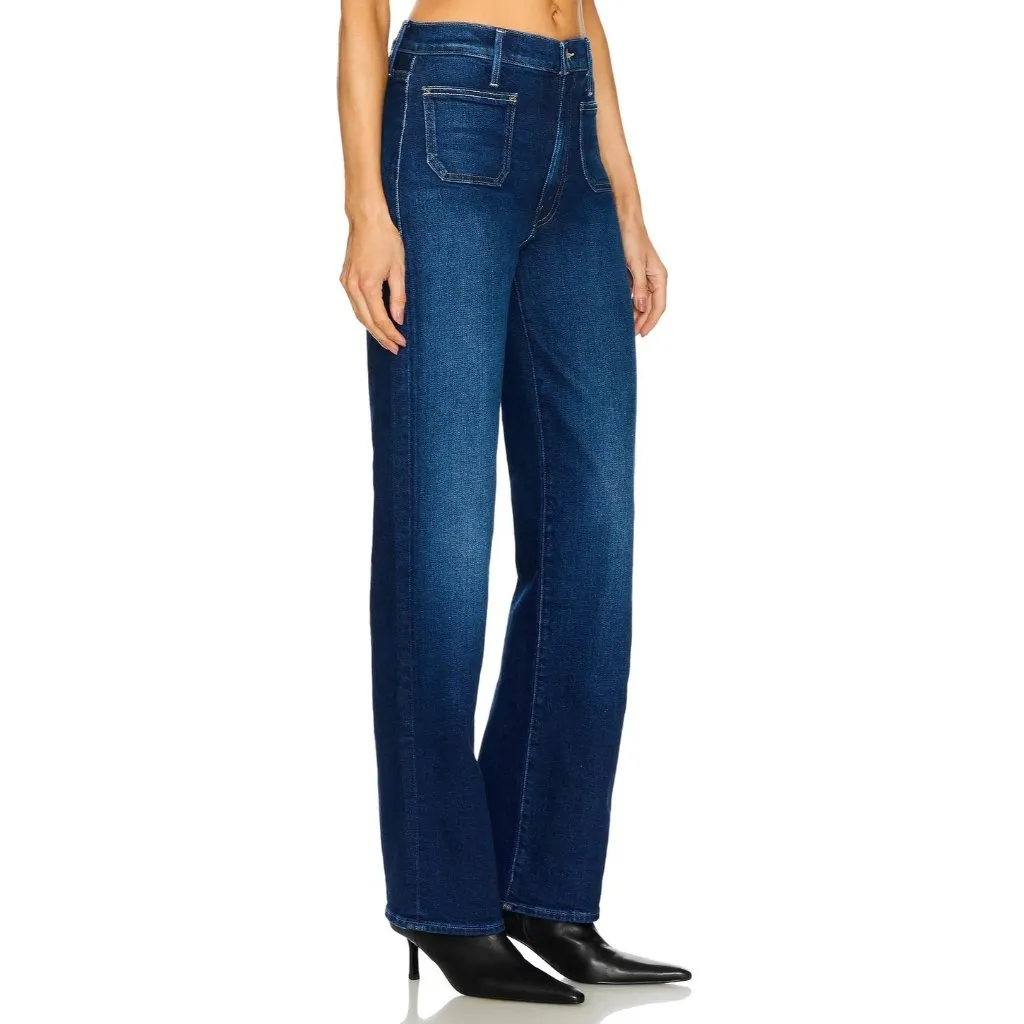 NWT Mother Patch Rambler Zip Sneak in These Boots Are Made For Walking Jeans 28 Blue - Image 10