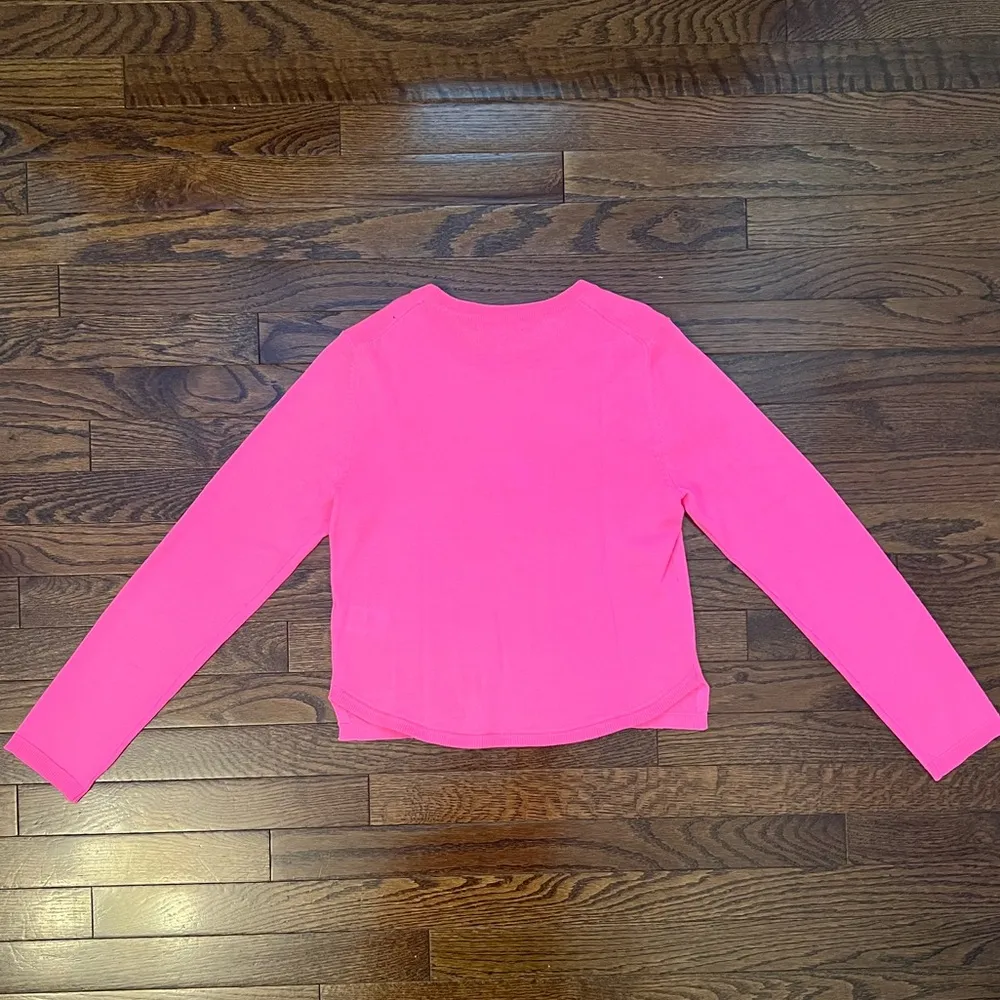 Aritzia Babaton Nathaniel Merino Wool Sweater Fluro Pink - Image 7