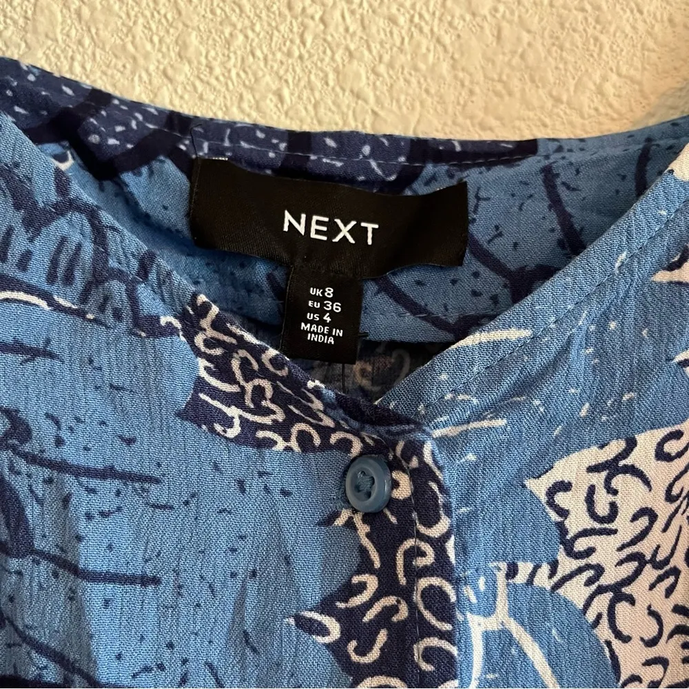 NWT Size 4 Blue Button Through Mini Slip Dress - Image 7