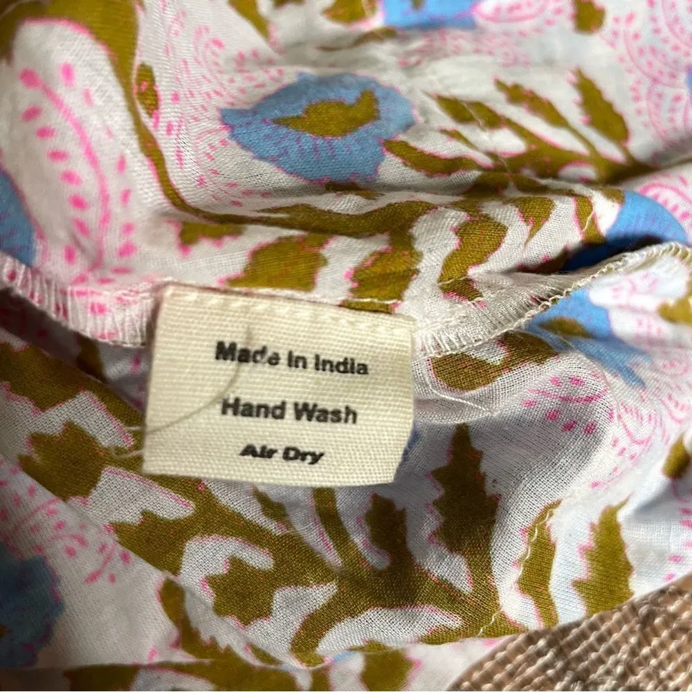 J Crew SZ BLOCKPRINTS Off The Shoulders Traci Blouse Medium‎ - Image 7