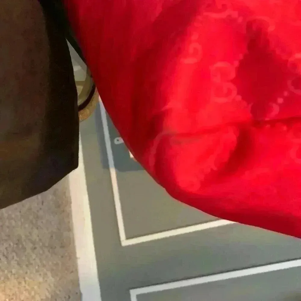 GUCCI GG pattern Large tote Duffle Bag Tote Bag Nylon Red - Image 11