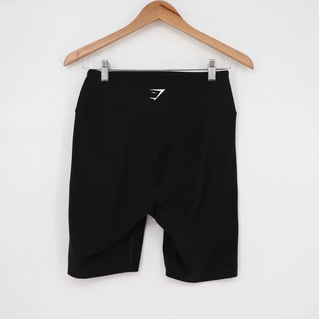 Gymshark Black Seamless Cycling Shorts High Waisted Athleisure Size L - Image 5