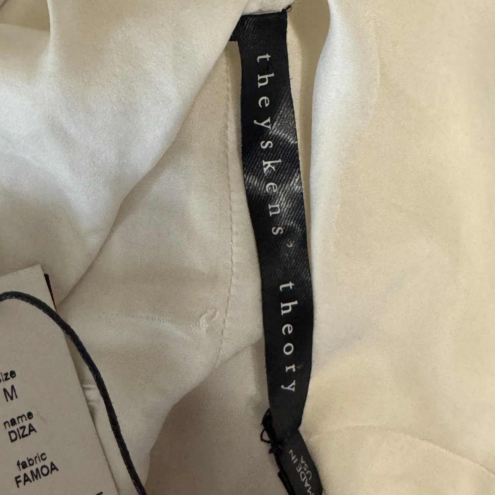 Theyskens Theory Diza Dress Womens Medium Porcelain White flowy cute girly M - Image 12