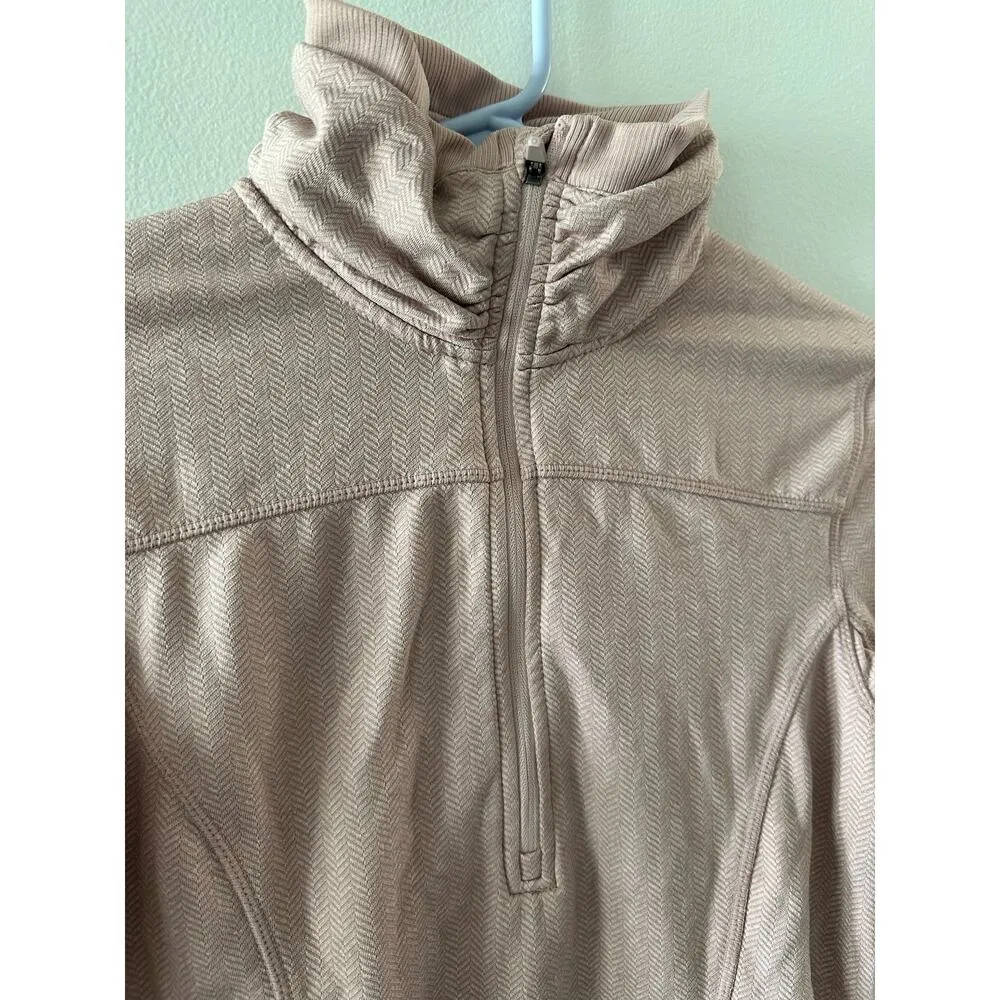 Mondetta Top Women's Small Blush Pink Half Zip Activewear Fitted Jacket - Image 2